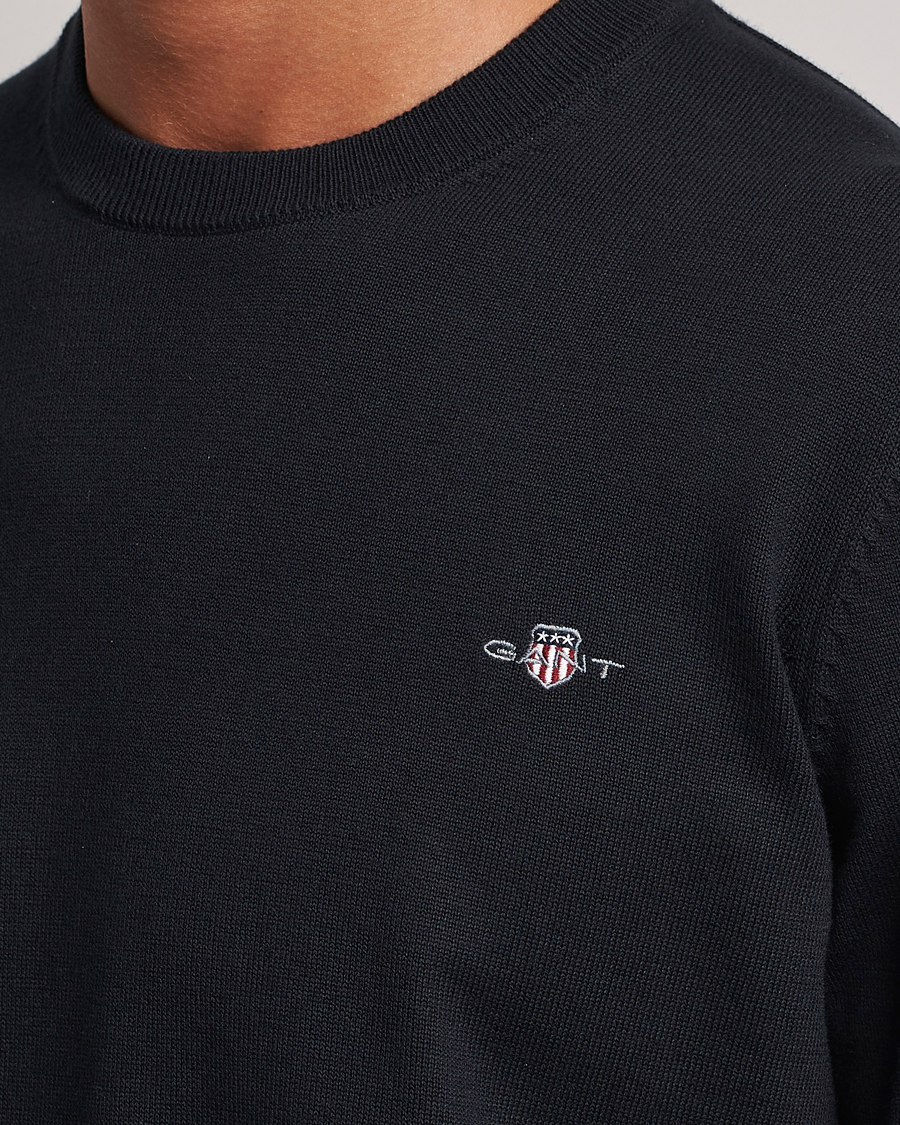 Herr | Tröjor | Gant | Classic Cotton Crew Neck Black
