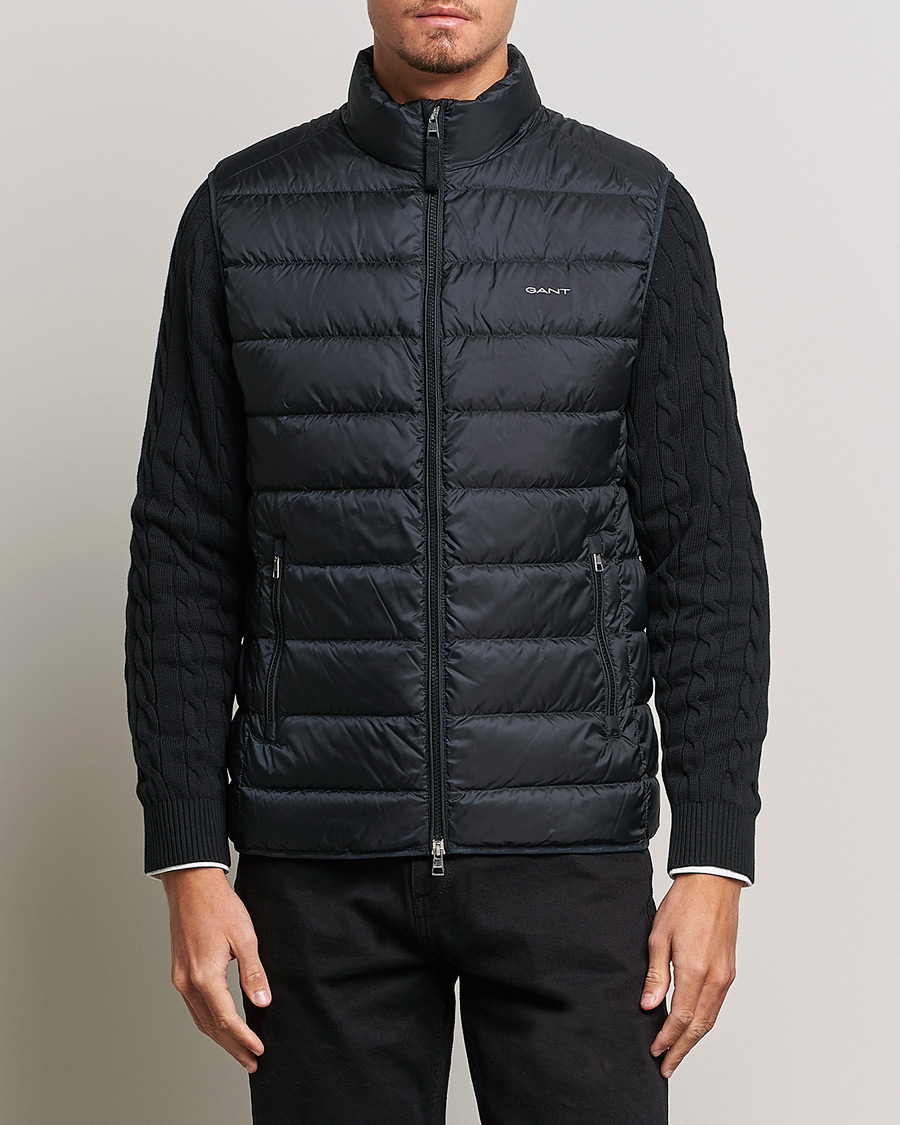 Herr | Västar | Gant | The Light Down Gilet Black
