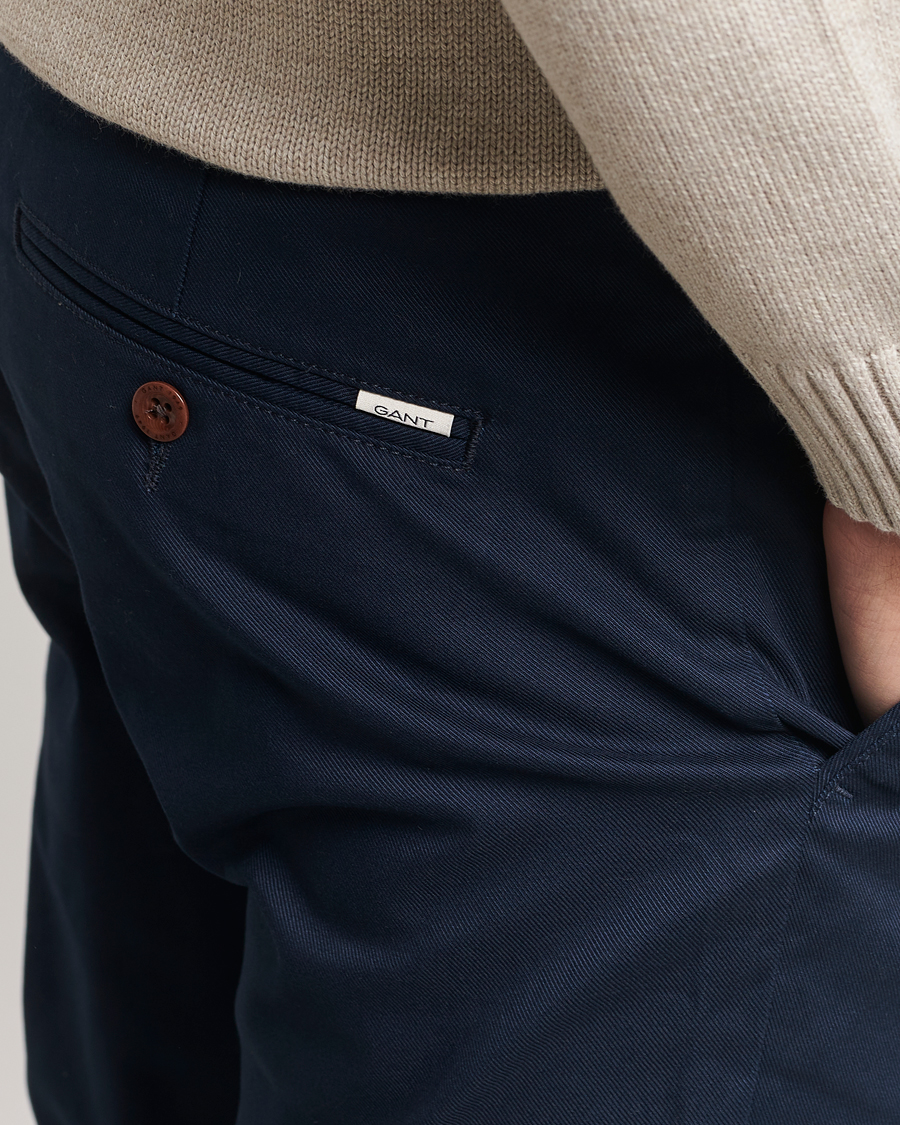Herr | Byxor | GANT | Slim Fit Tech Prep Chino Marine