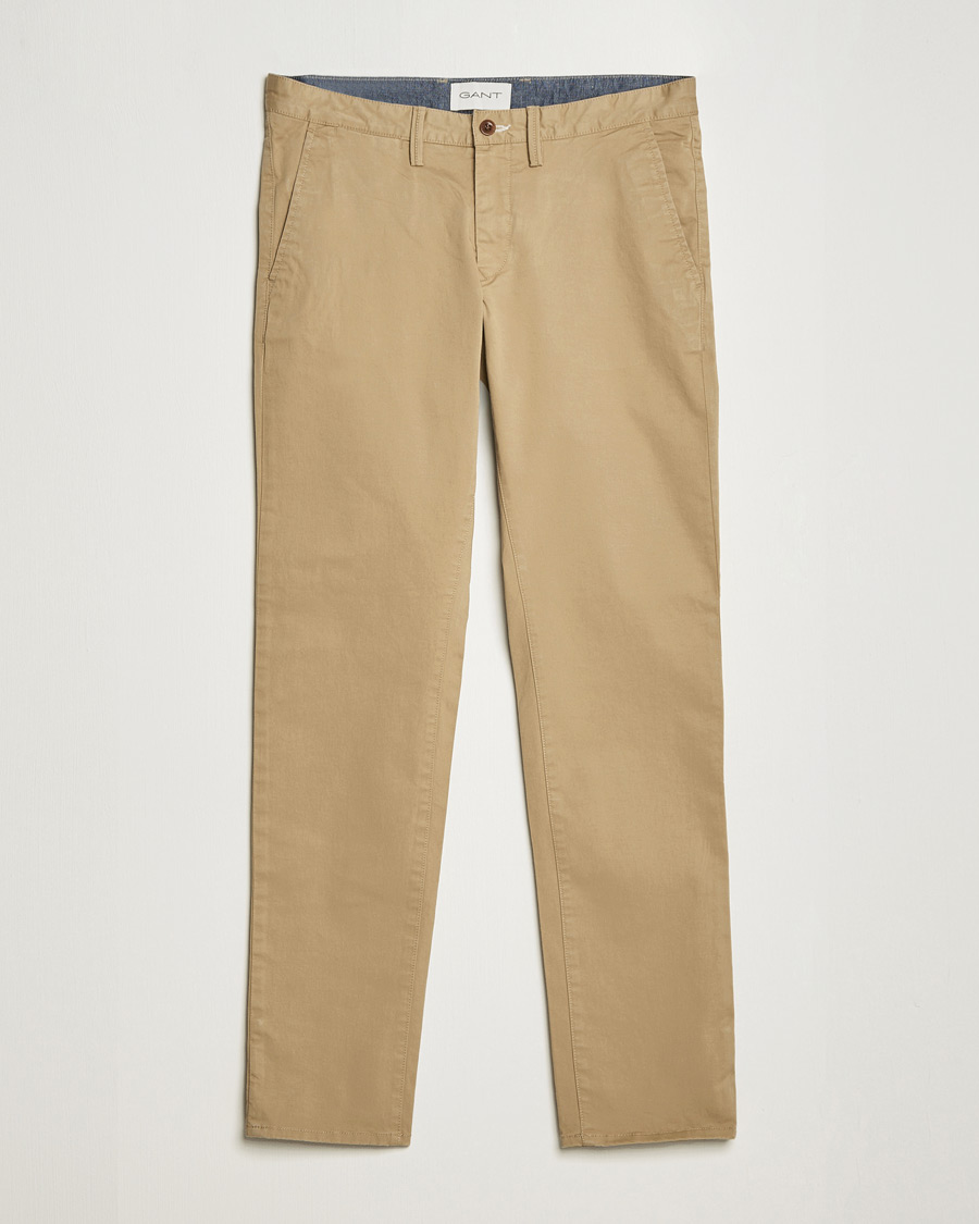 Herr | Byxor | Gant | Slim Fit Twill Chino Dark Khaki