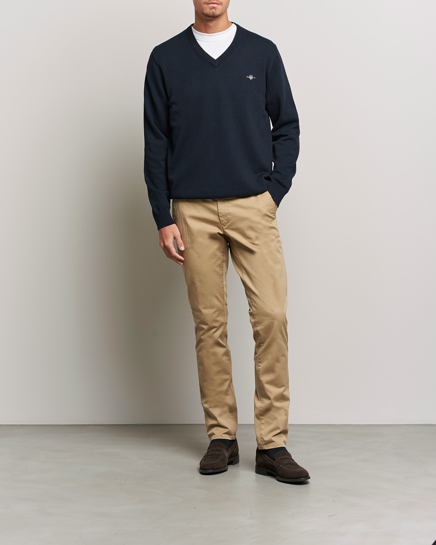 Herr | Byxor | Gant | Slim Fit Twill Chino Dark Khaki