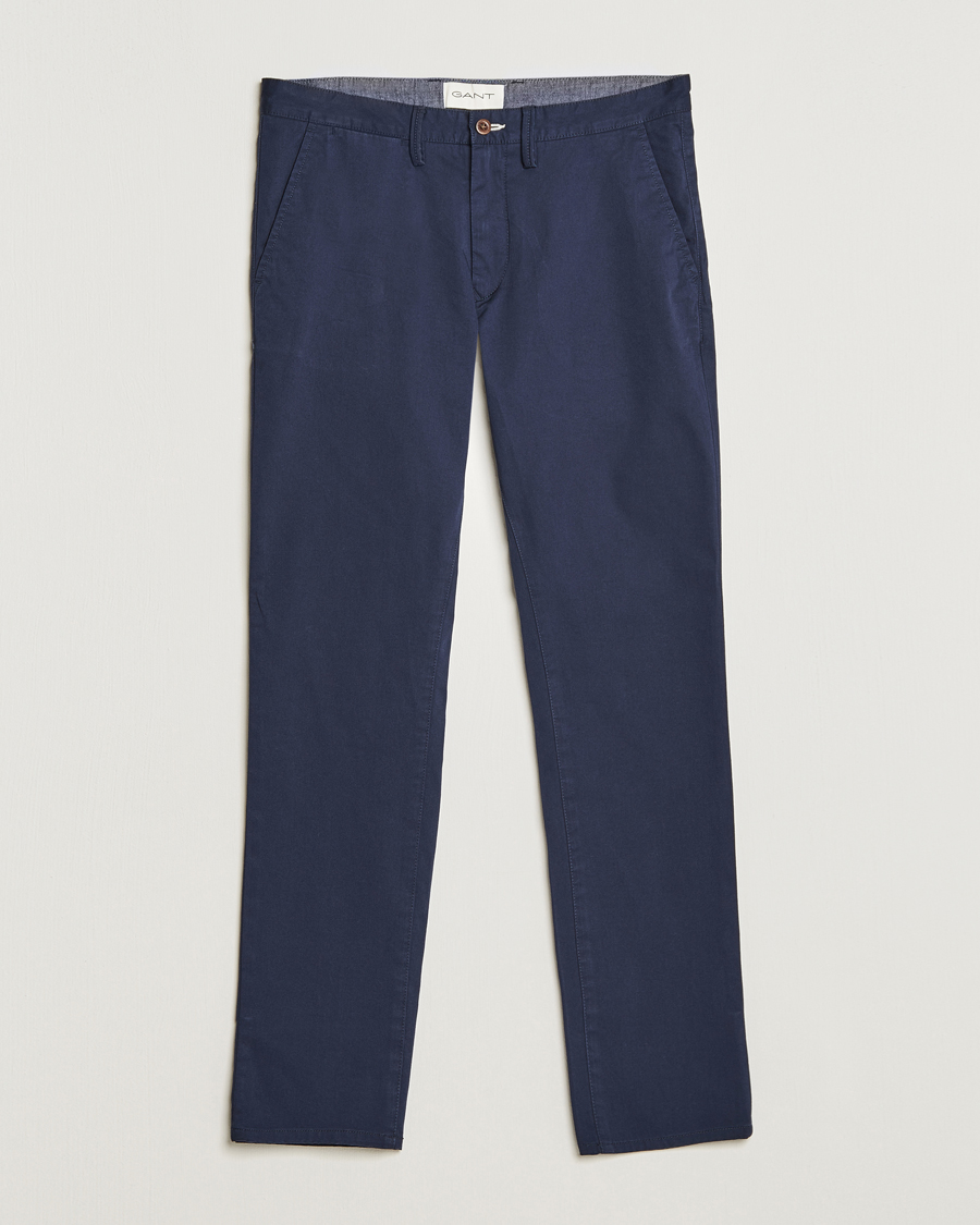 Herr | Byxor | Gant | Slim Fit Twill Chino Marine