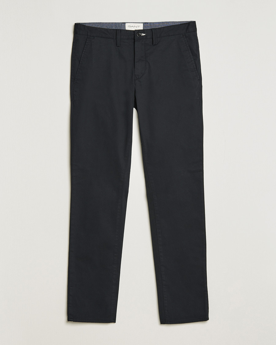 Herr | Byxor | GANT | Slim Fit Twill Chino Black