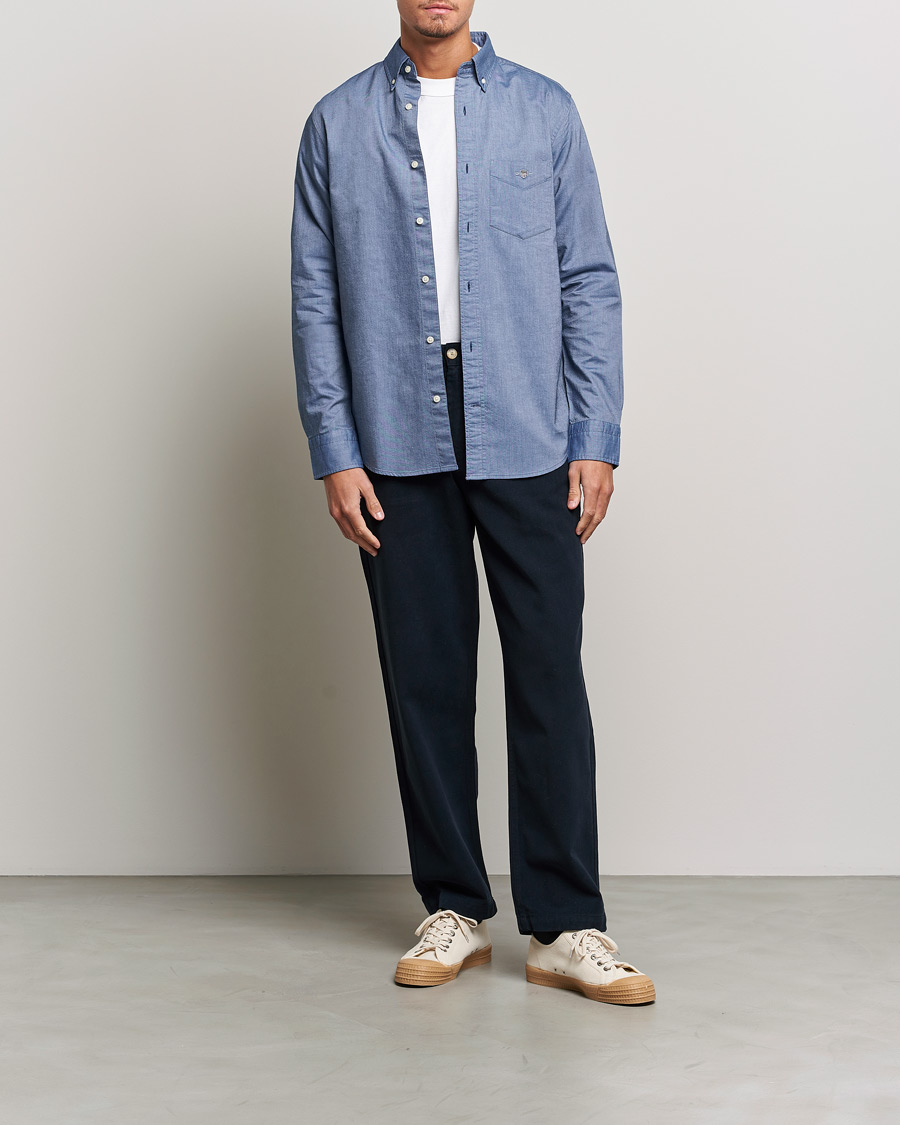 Herr | Skjortor | Gant | Regular Fit Oxford Shirt Persian Blue
