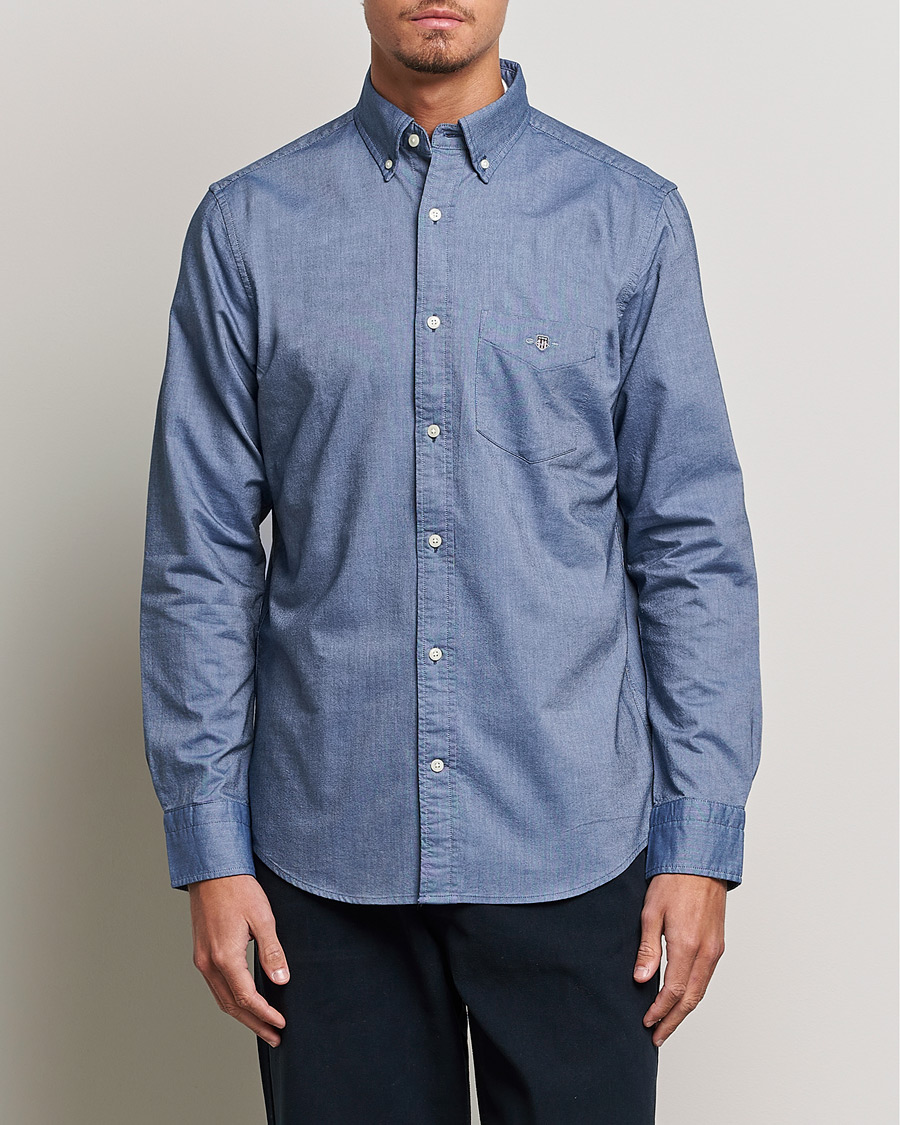 Herr | Skjortor | Gant | Regular Fit Oxford Shirt Persian Blue