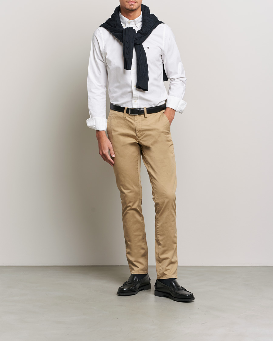 Herr | Skjortor | Gant | Slim Fit Oxford Shirt White
