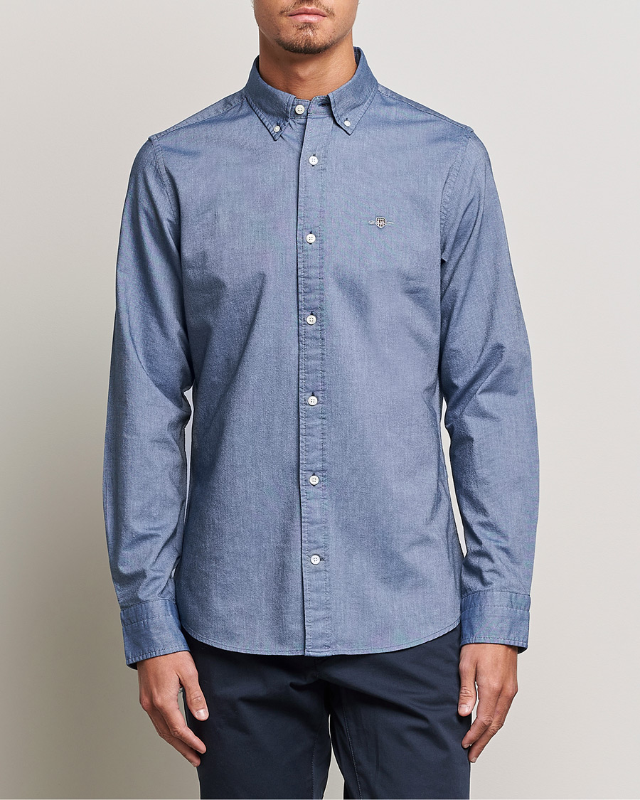 Herr | Skjortor | Gant | Slim Fit Oxford Shirt Persian Blue