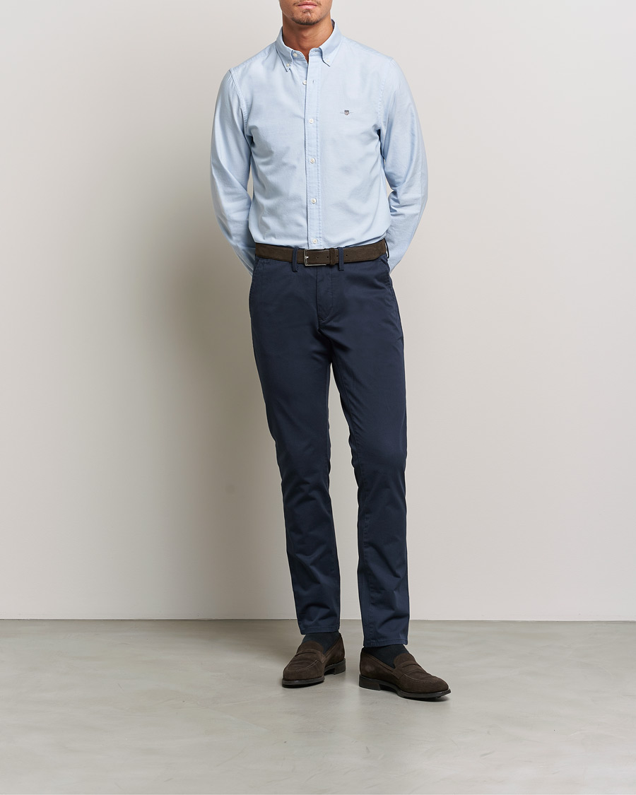 Herr | Skjortor | Gant | Slim Fit Oxford Shirt Light Blue