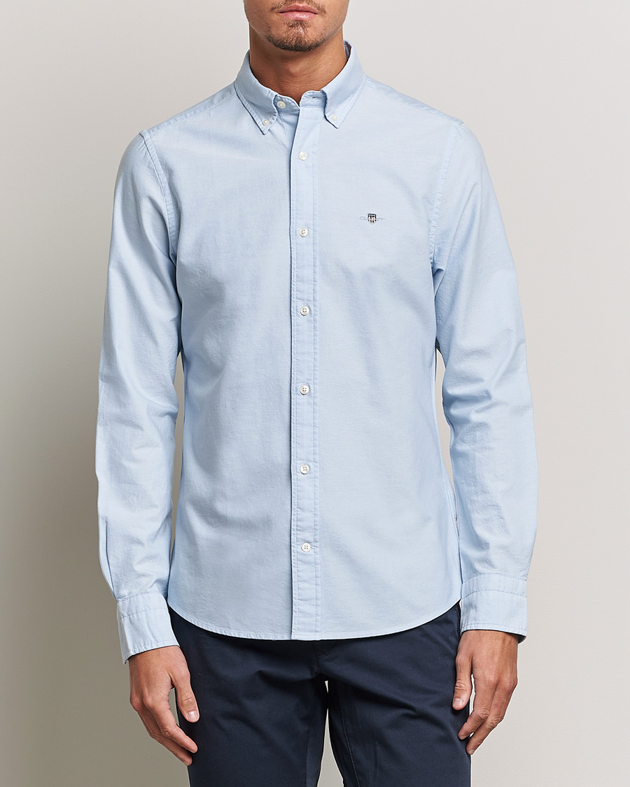 Herr | Skjortor | Gant | Slim Fit Oxford Shirt Light Blue