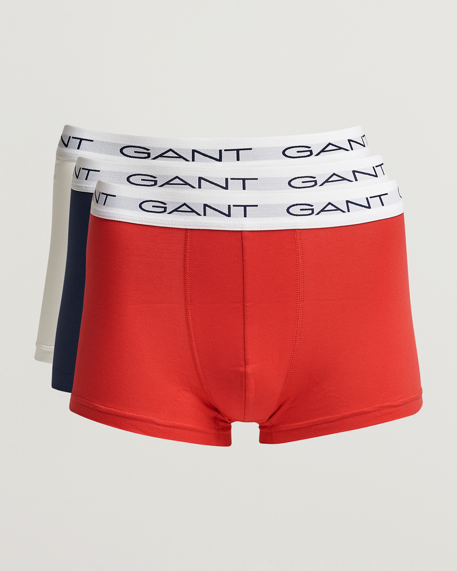 Herr | Underkläder | GANT | 3-Pack Trunk Boxer Red/Navy/White