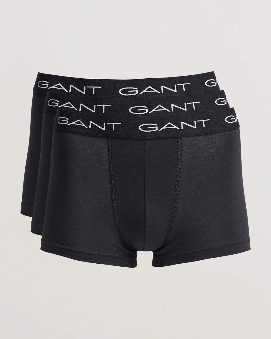 Herr | Underkläder | GANT | 3-Pack Trunk Boxer Black