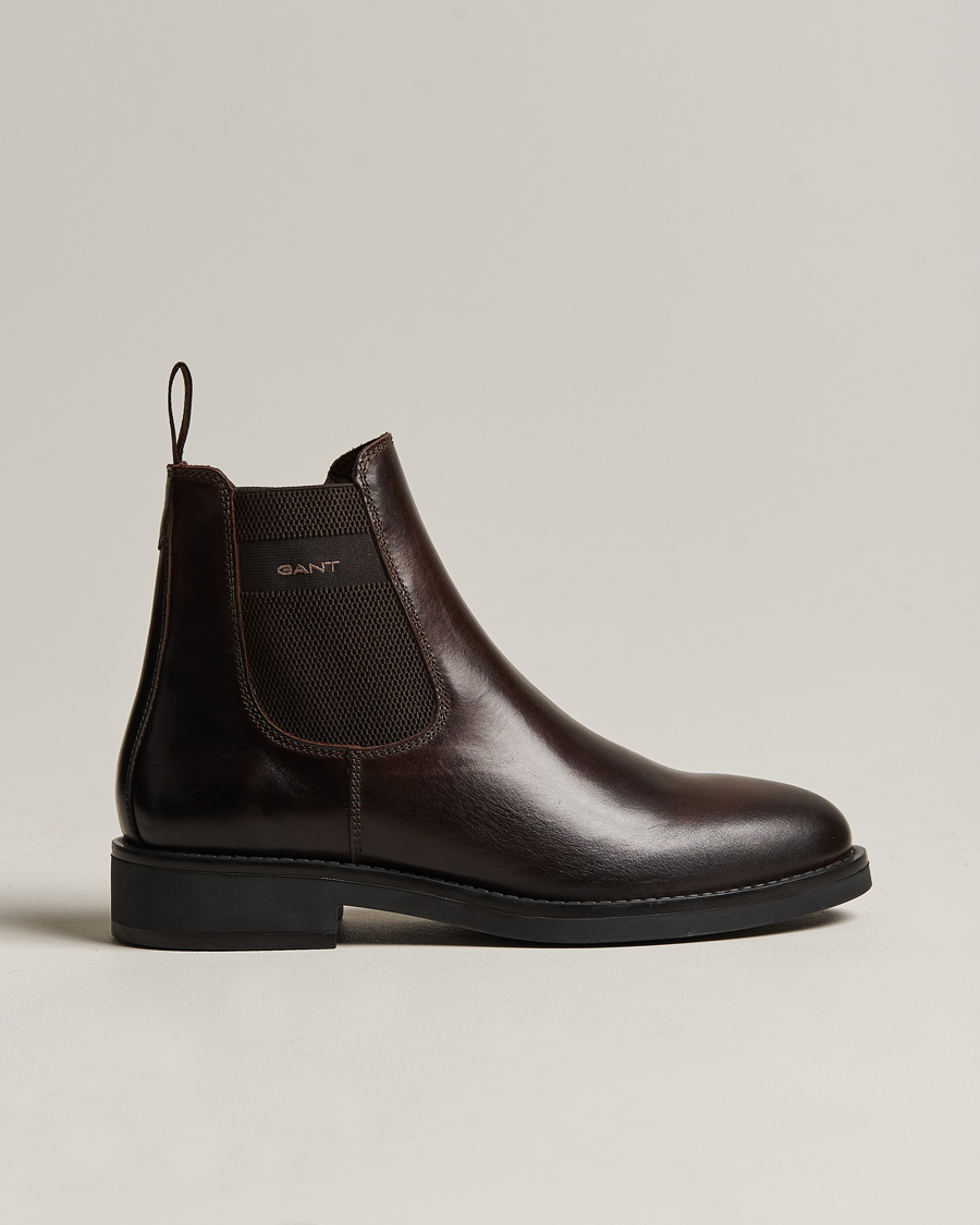 GANT Prepdale Leather Chelsea Boot Dark Brown | Herr - Care of Carl