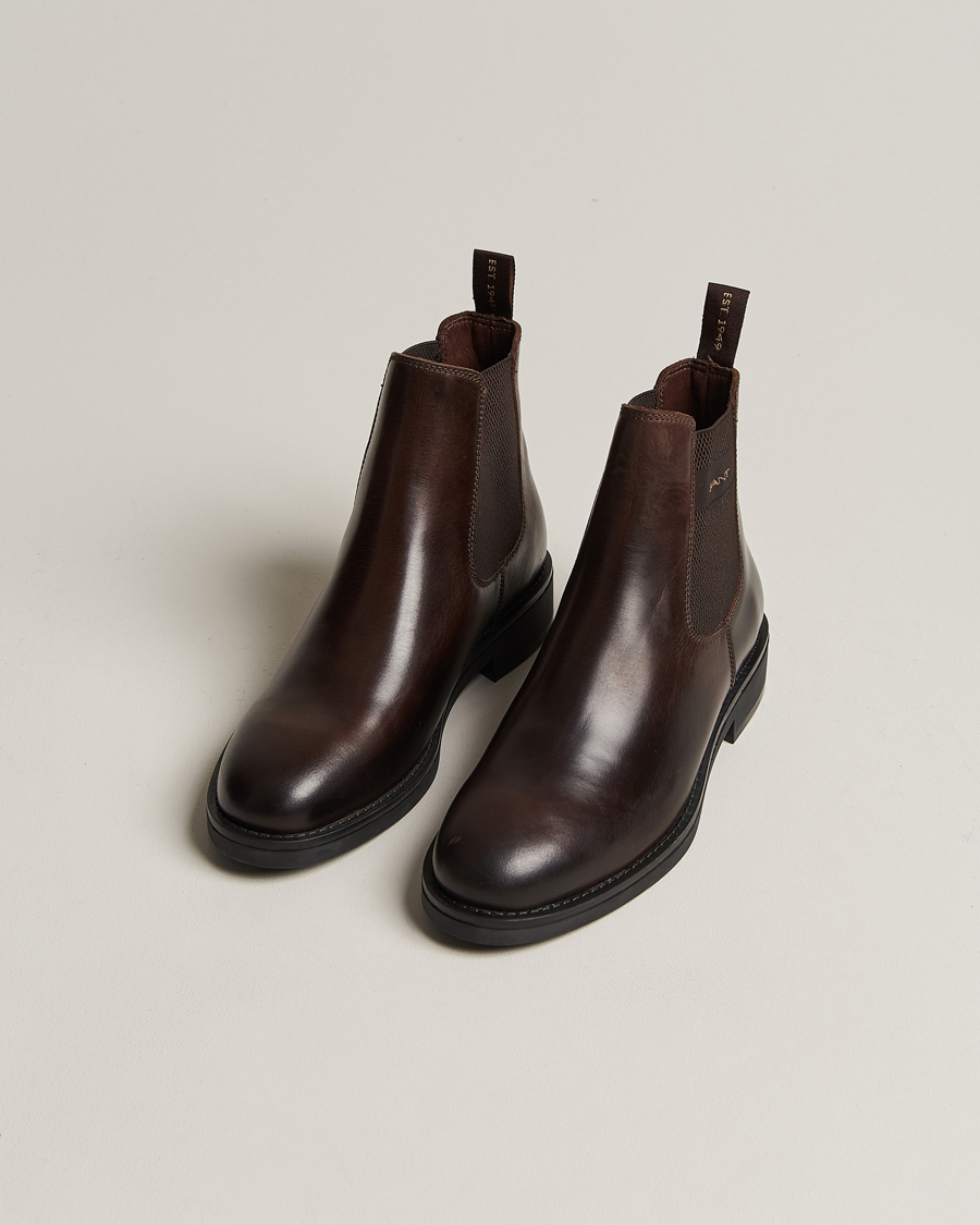 Herr | Chelsea Boots | GANT | Prepdale Leather Chelsea Boot Dark Brown
