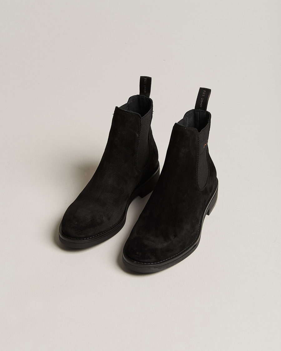 Herr | Chelsea Boots | GANT | Prepdale Suede Chelsea Boot Black