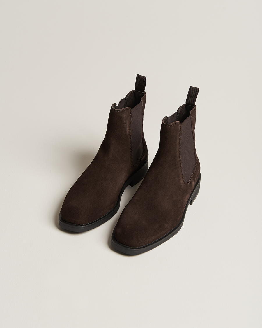 Herr | Chelsea Boots | GANT | Rizmood Suede Chelsea Boot Dark Brown