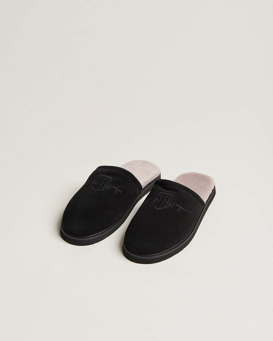 Herr | GANT Tamaware Suede Slippers Black | Gant | Tamaware Suede Slippers Black
