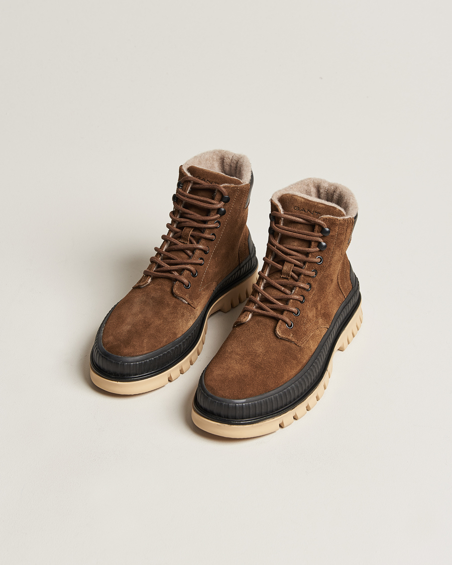 Herr | | GANT | Nebrada Felt Lined Suede Boot Tobacco Brown