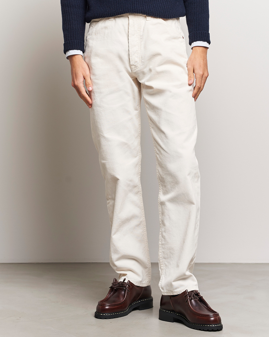 Herr | 5-ficksbyxor | Drake's | 5-Pocket Selvedge Needlecord Jeans Neutral