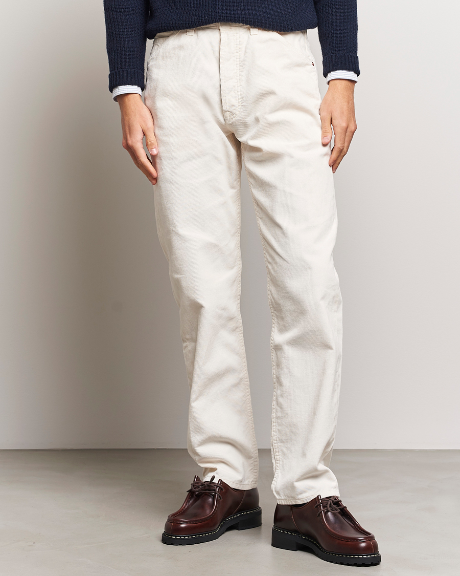 Herr | Byxor | Drake's | 5-Pocket Selvedge Needlecord Jeans Neutral