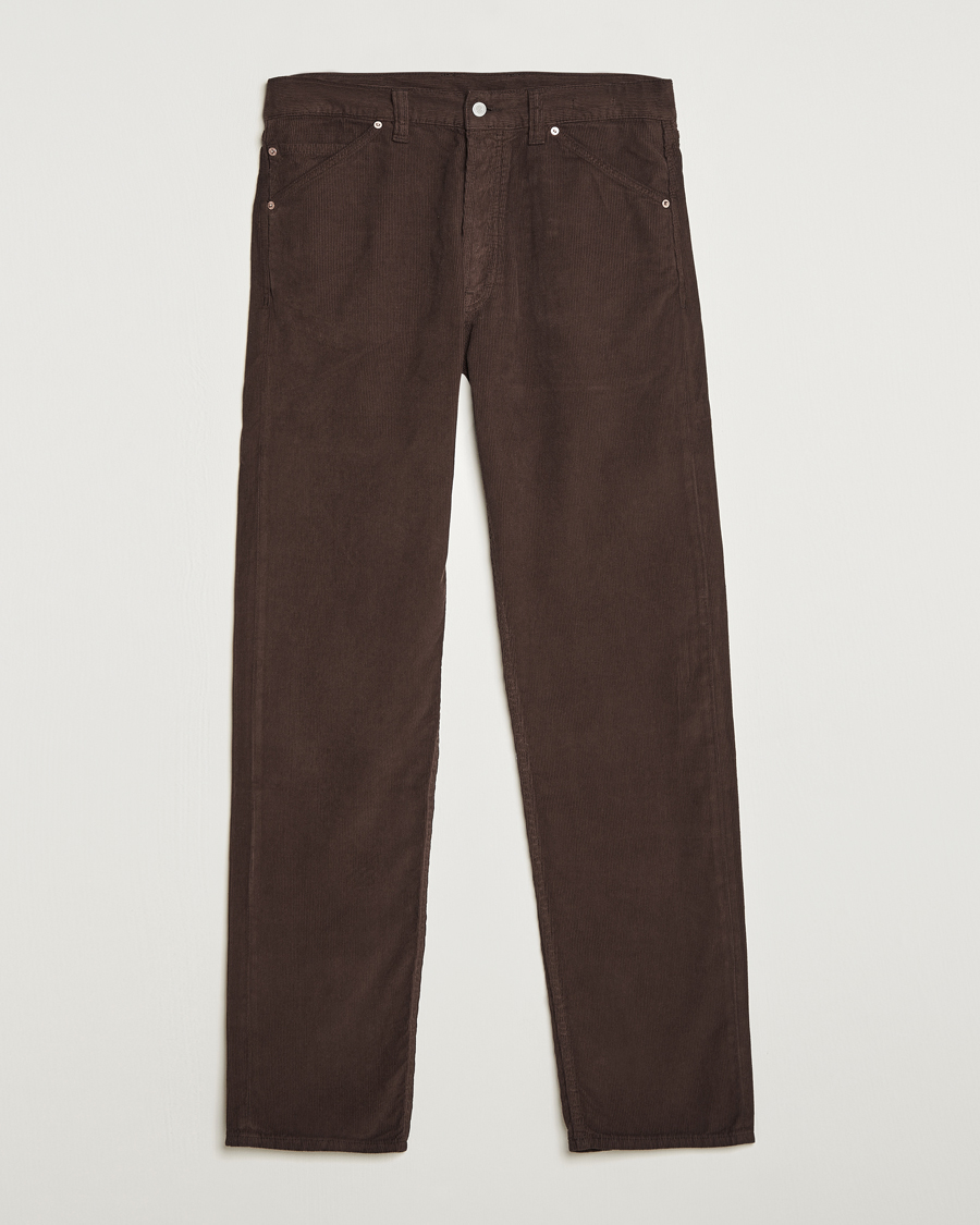 Herr | Byxor | Drake's | 5-Pocket Selvedge Needlecord Jeans Brown