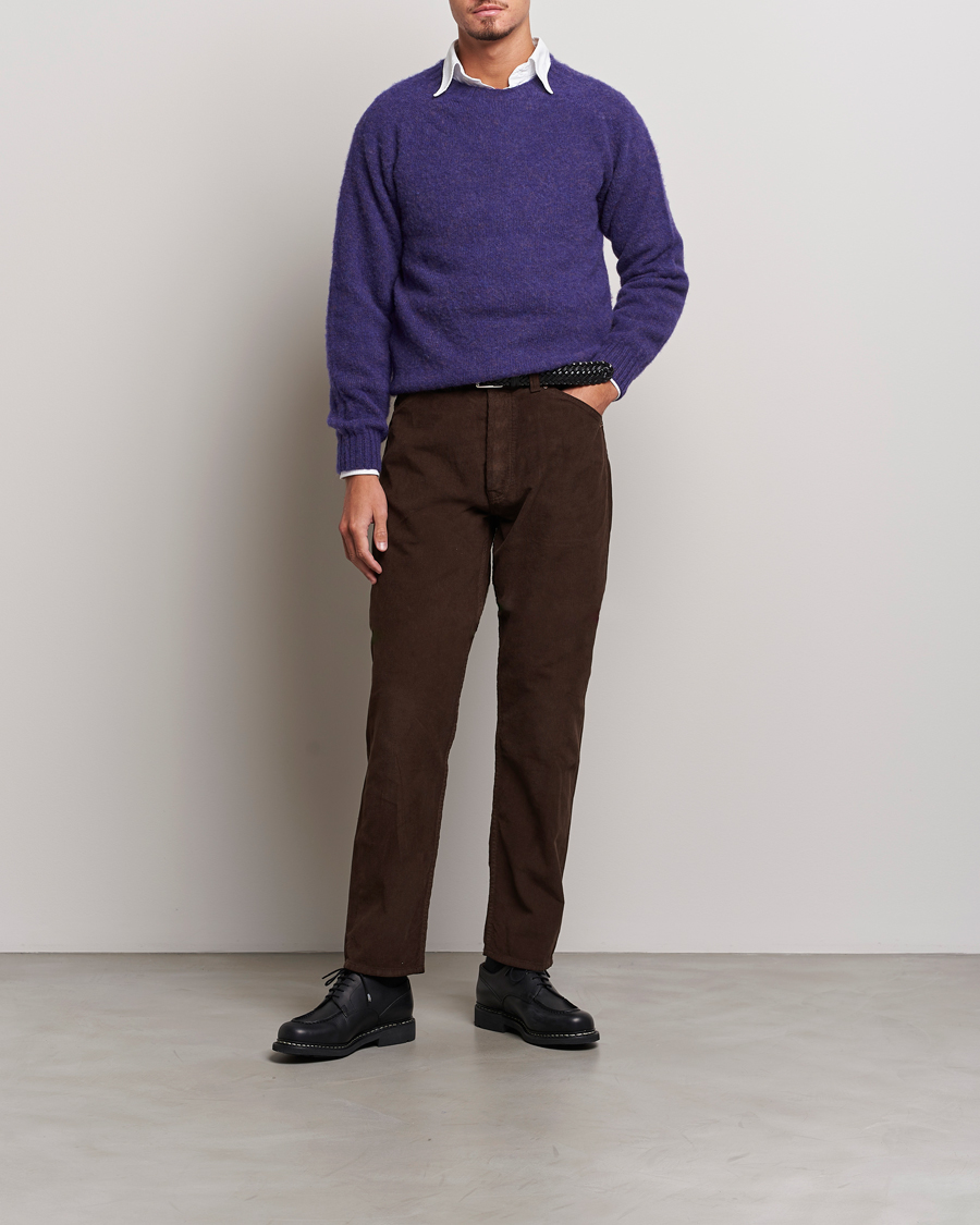 Herr | Byxor | Drake's | 5-Pocket Selvedge Needlecord Jeans Brown