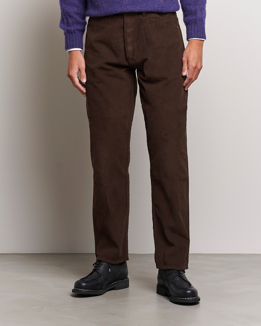 Herr | Byxor | Drake's | 5-Pocket Selvedge Needlecord Jeans Brown