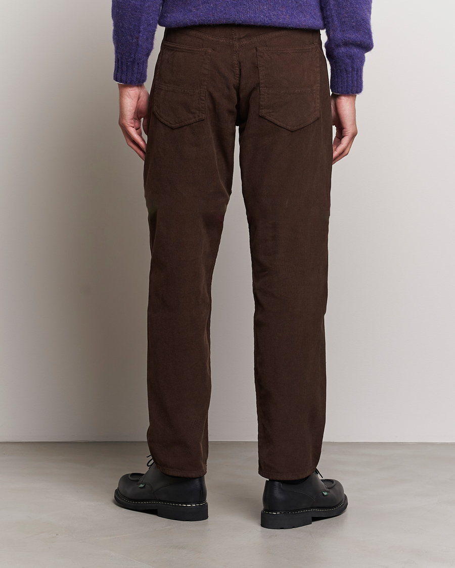 Herr | Byxor | Drake's | 5-Pocket Selvedge Needlecord Jeans Brown