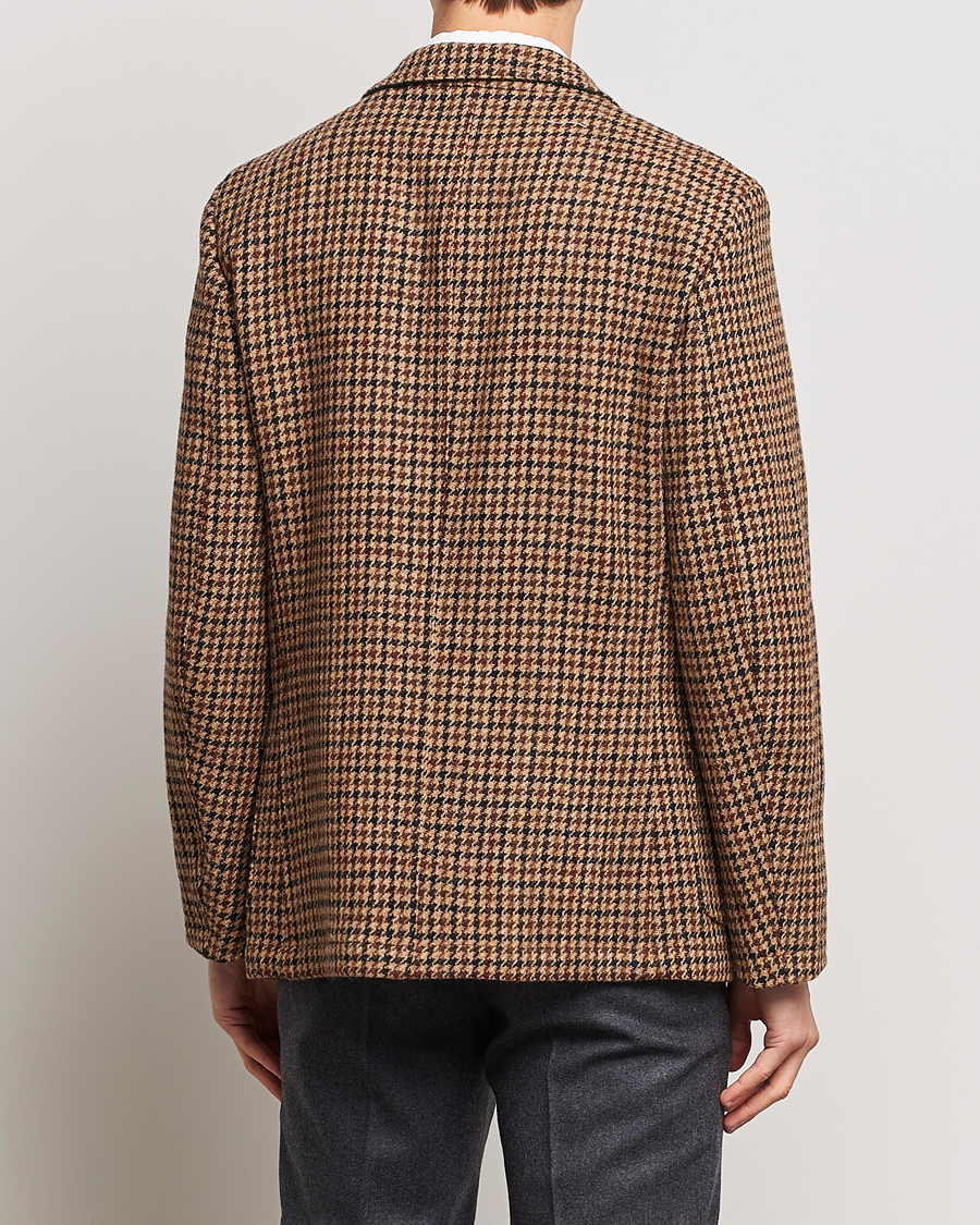 Herr | Kavajer | Drake's | MKVII Harris Tweed Games Houndstooth Blazer Brown