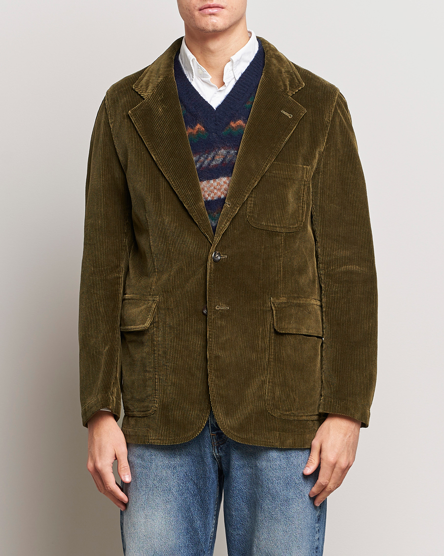 Herr |  | Drake's | MKI Games Corduroy Blazer Green