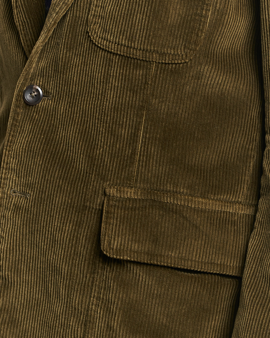 Herr | Kavajer | Drake's | MKI Games Corduroy Blazer Green