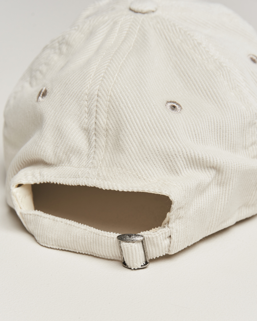 Herr | Drake's Square Font Cord Baseball Cap Silver Grey | Drake's | Square Font Cord Baseball Cap Silver Grey