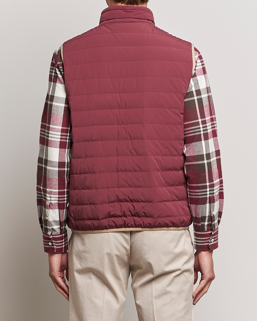 Herr | Jackor | Brunello Cucinelli | Nylon Down Vest Burgundy