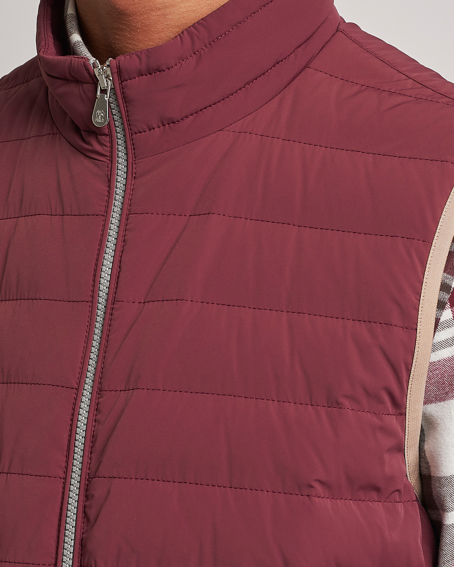 Herr | Jackor | Brunello Cucinelli | Nylon Down Vest Burgundy
