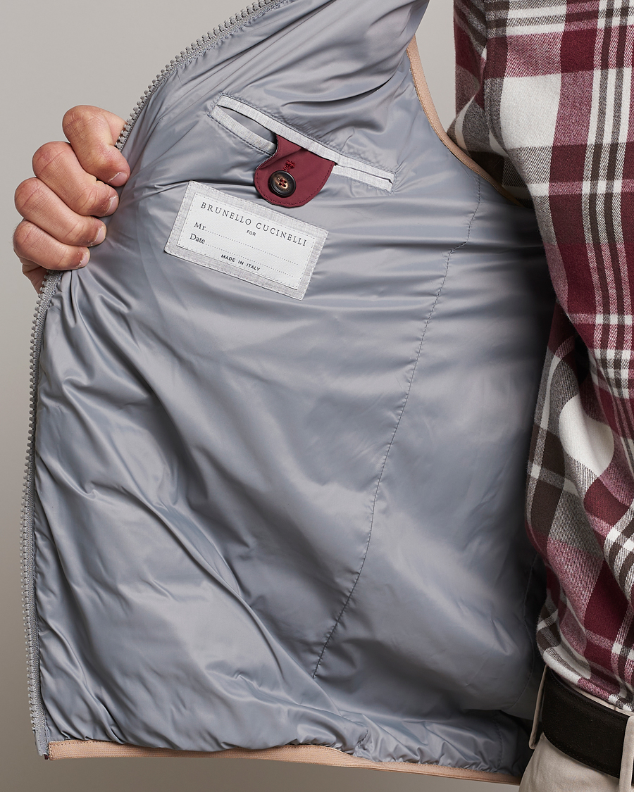 Herr | Jackor | Brunello Cucinelli | Nylon Down Vest Burgundy