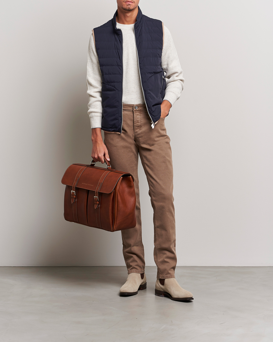 Herr | Jackor | Brunello Cucinelli | Nylon Down Vest Navy