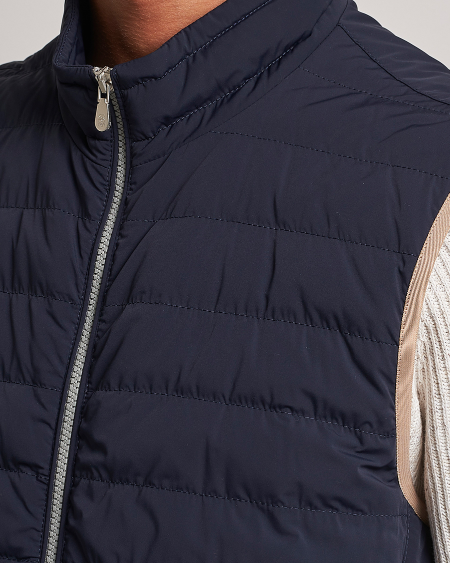 Herr | Jackor | Brunello Cucinelli | Nylon Down Vest Navy