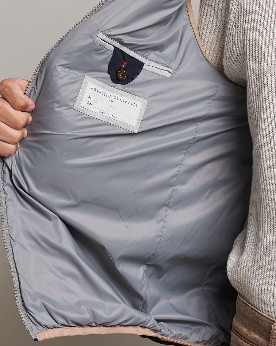 Herr | Jackor | Brunello Cucinelli | Nylon Down Vest Navy