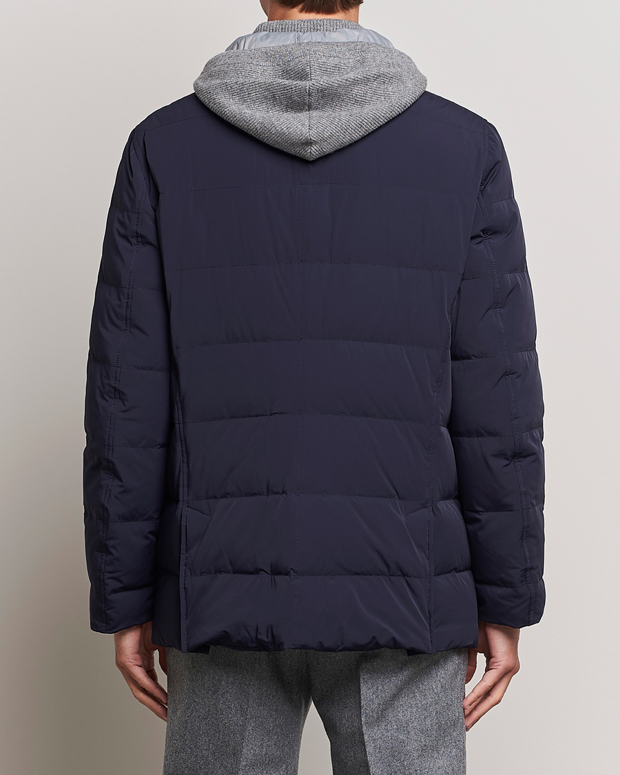 Herr | Jackor | Brunello Cucinelli | Nylon Down Blazer Jacket Navy
