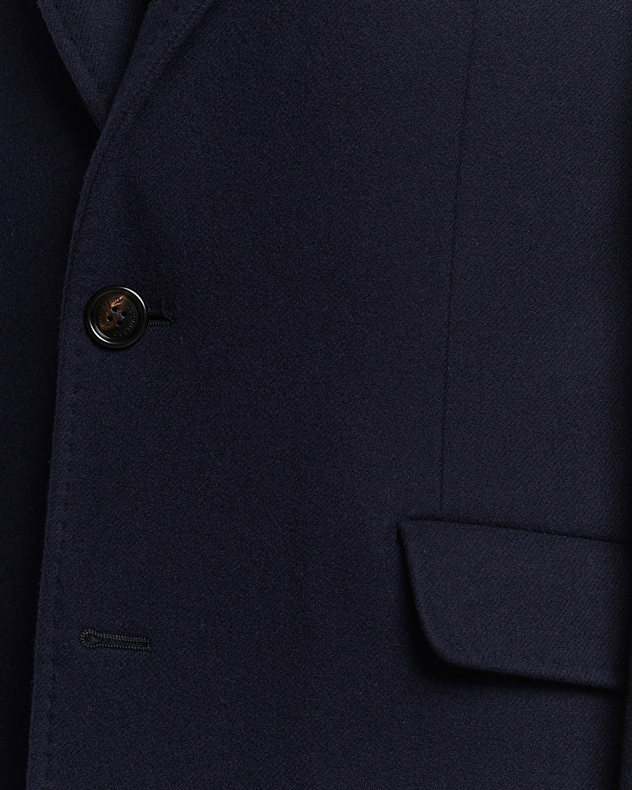 Herr | Jackor | Brunello Cucinelli | Wool/Cashmere Single Breasted Coat Navy