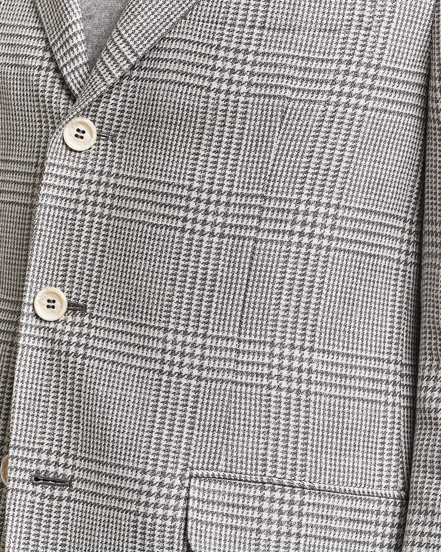 Herr | Kavajer | Brunello Cucinelli | Prince Of Wales Check Blazer Pearl Grey