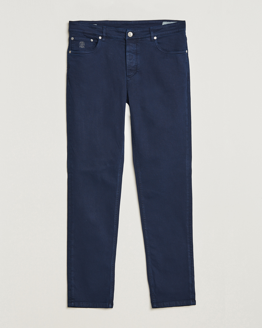 Herr |  | Brunello Cucinelli | Traditional Fit 5-Pocket Pants Navy