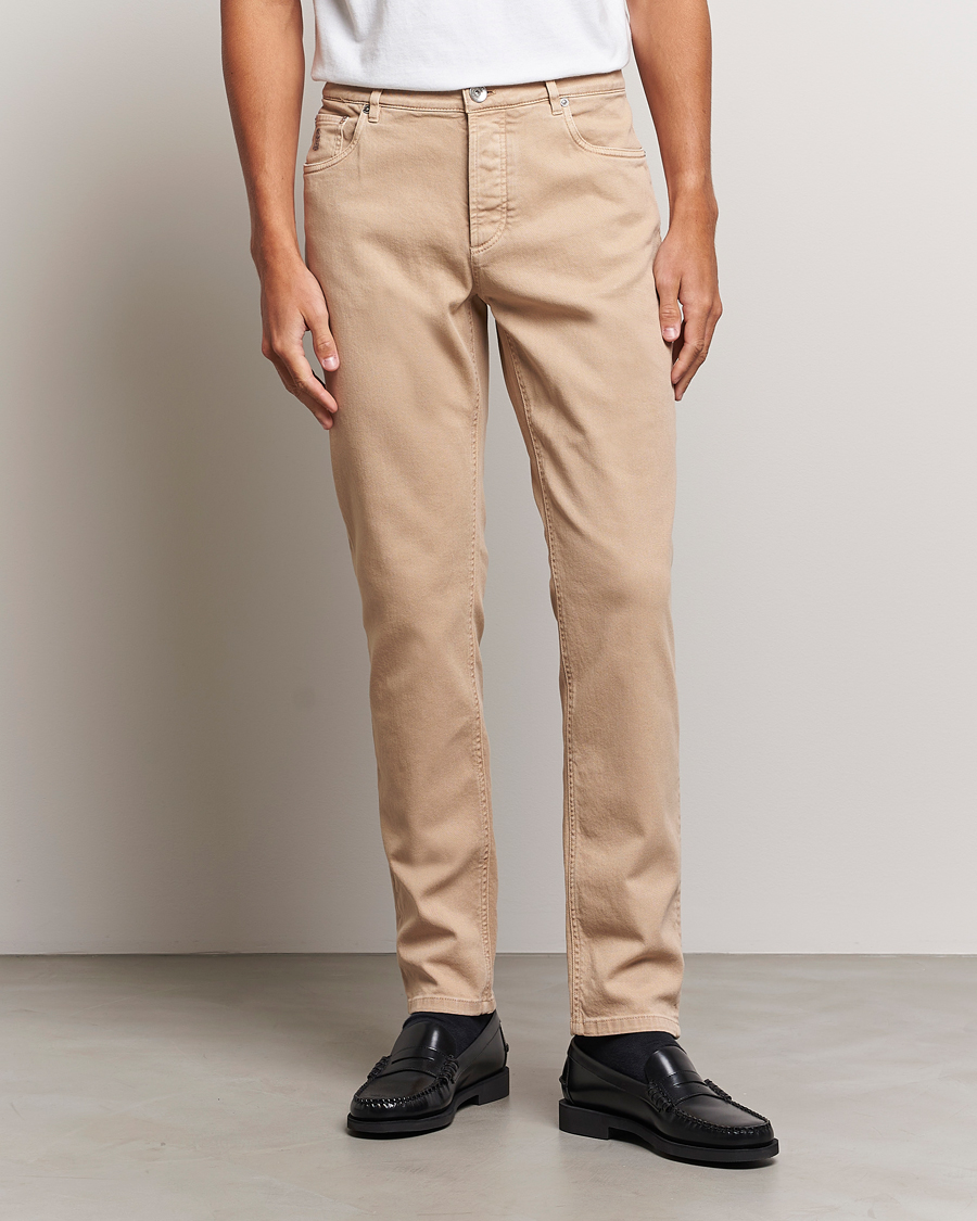 Herr | 5-ficksbyxor | Brunello Cucinelli | Traditional Fit 5-Pocket Pants Beige