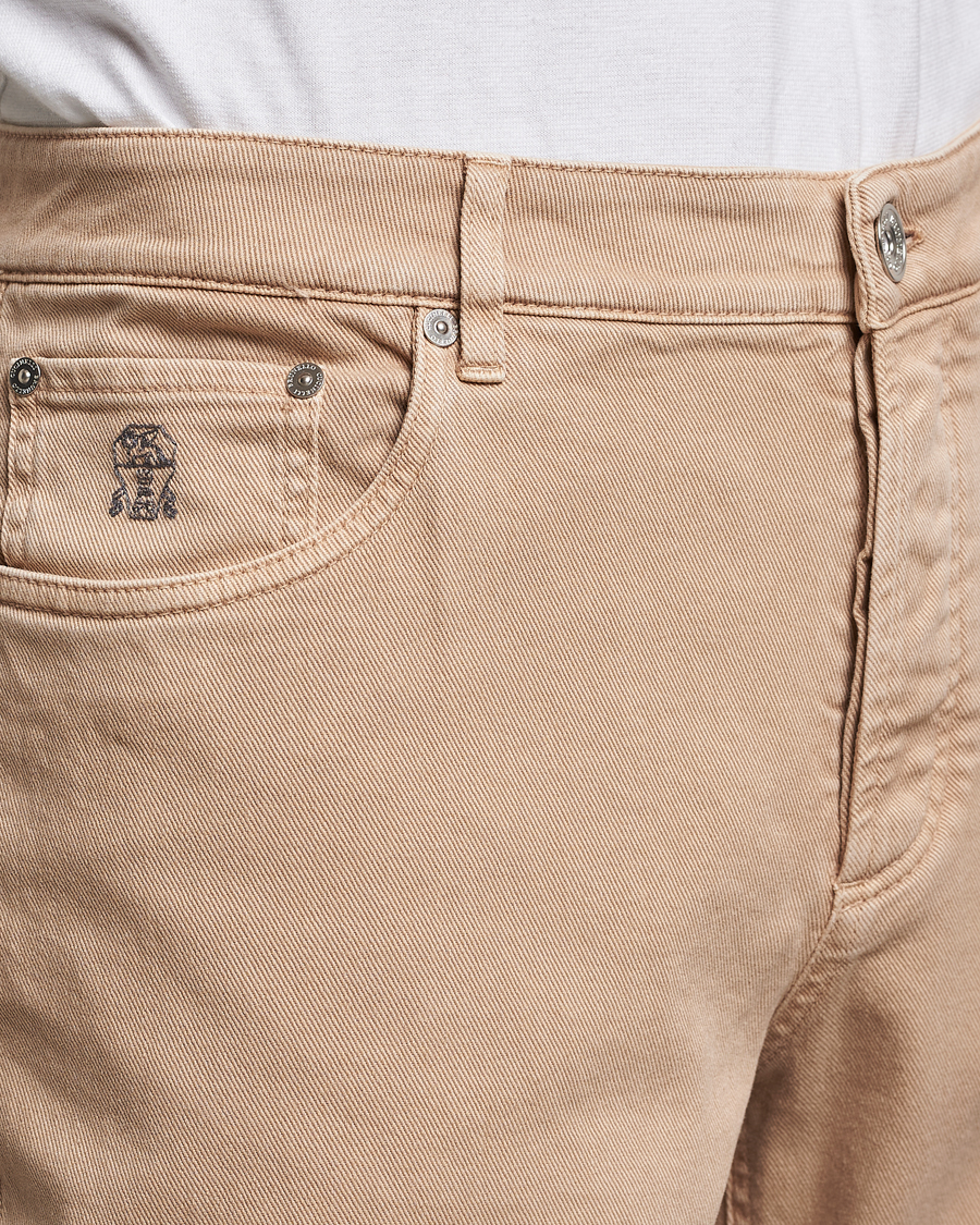 Herr | Byxor | Brunello Cucinelli | Traditional Fit 5-Pocket Pants Beige