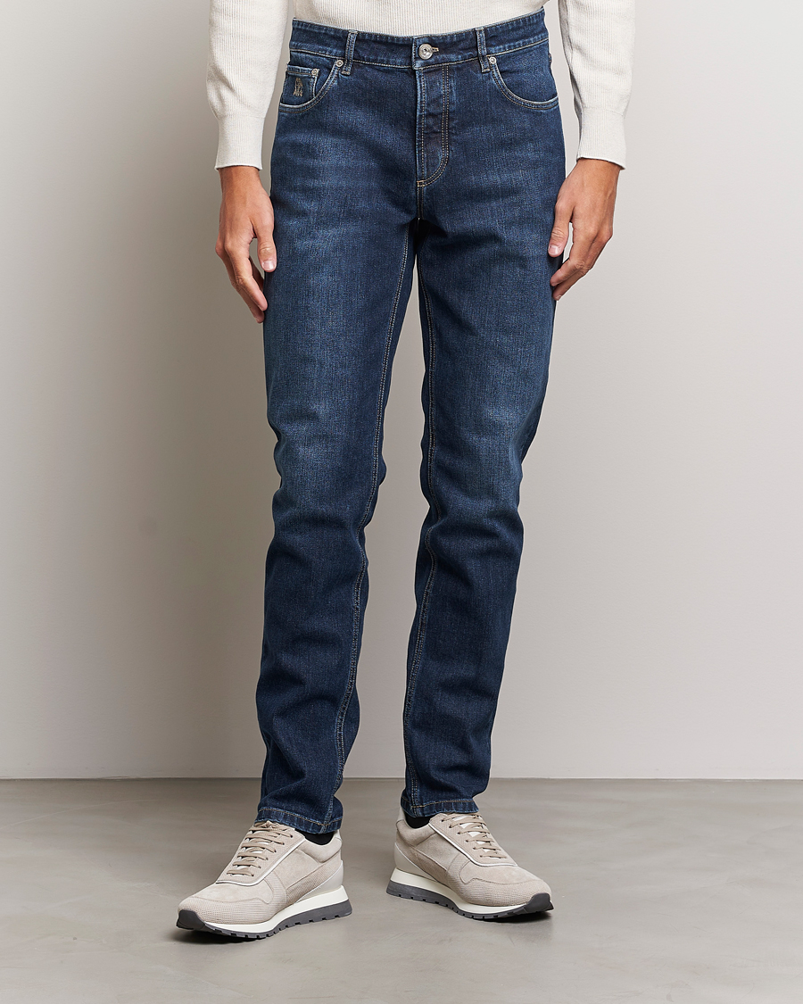 Herr | Jeans | Brunello Cucinelli | Traditional Fit Jeans Dark Wash