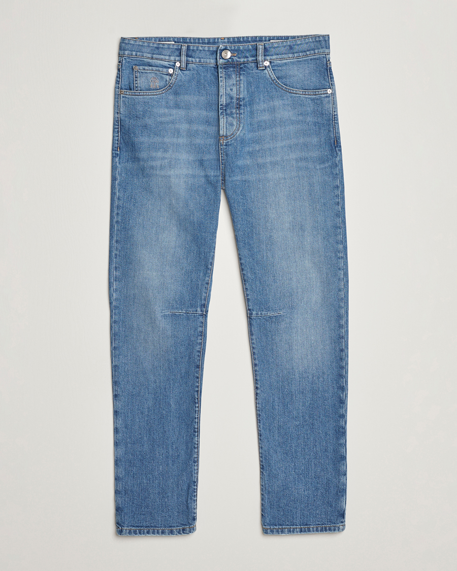 Herr | Jeans | Brunello Cucinelli | Leisure Fit Jeans Medium Blue Wash