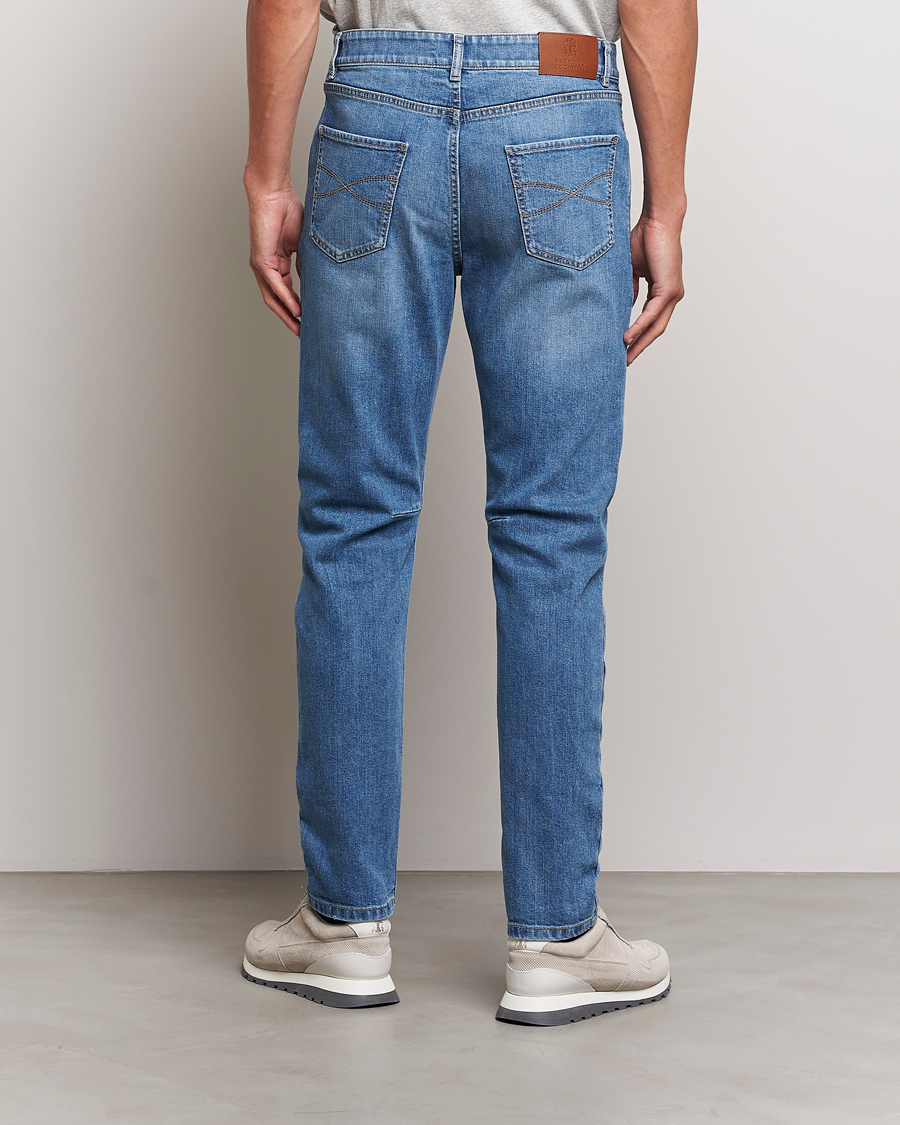 Herr | Jeans | Brunello Cucinelli | Leisure Fit Jeans Medium Blue Wash