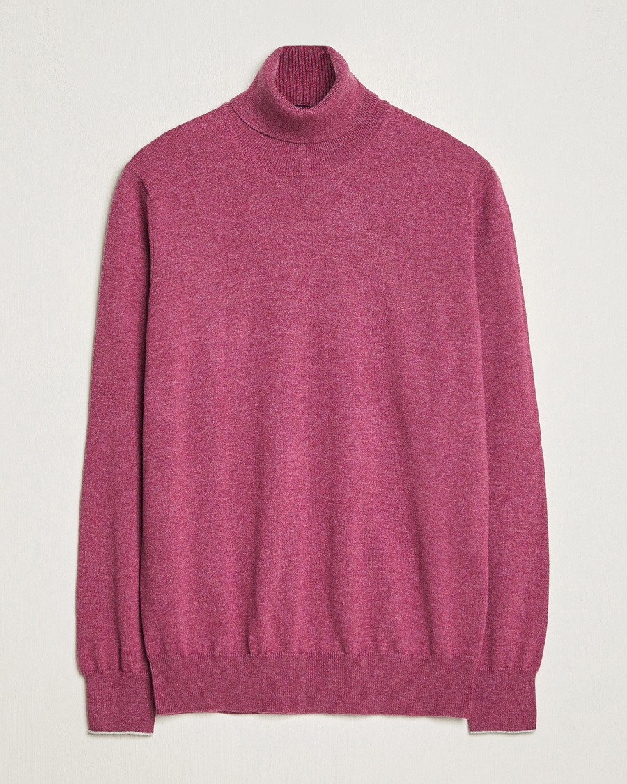 Herr | Tröjor | Brunello Cucinelli | 2 Ply Cashmere Rollneck Burgundy