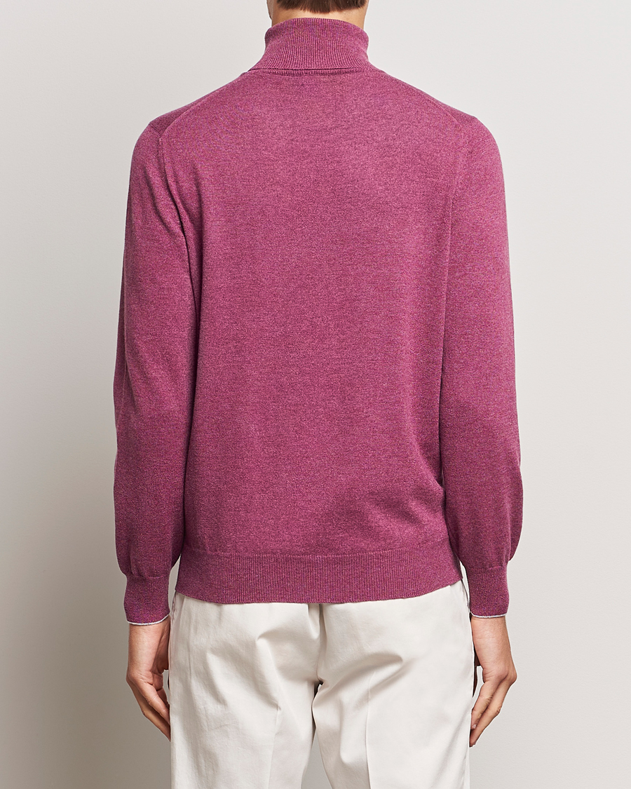 Herr | Tröjor | Brunello Cucinelli | 2 Ply Cashmere Rollneck Burgundy