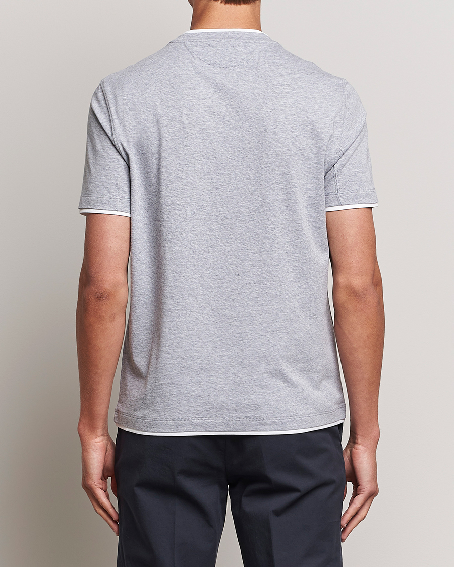 Herr | T-Shirts | Brunello Cucinelli | Short Sleeve Logo T-Shirt Light Grey