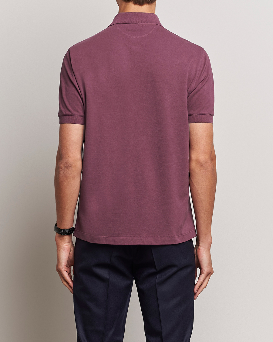 Herr | Pikéer | Brunello Cucinelli | Short Sleeve Logo Polo Burgundy